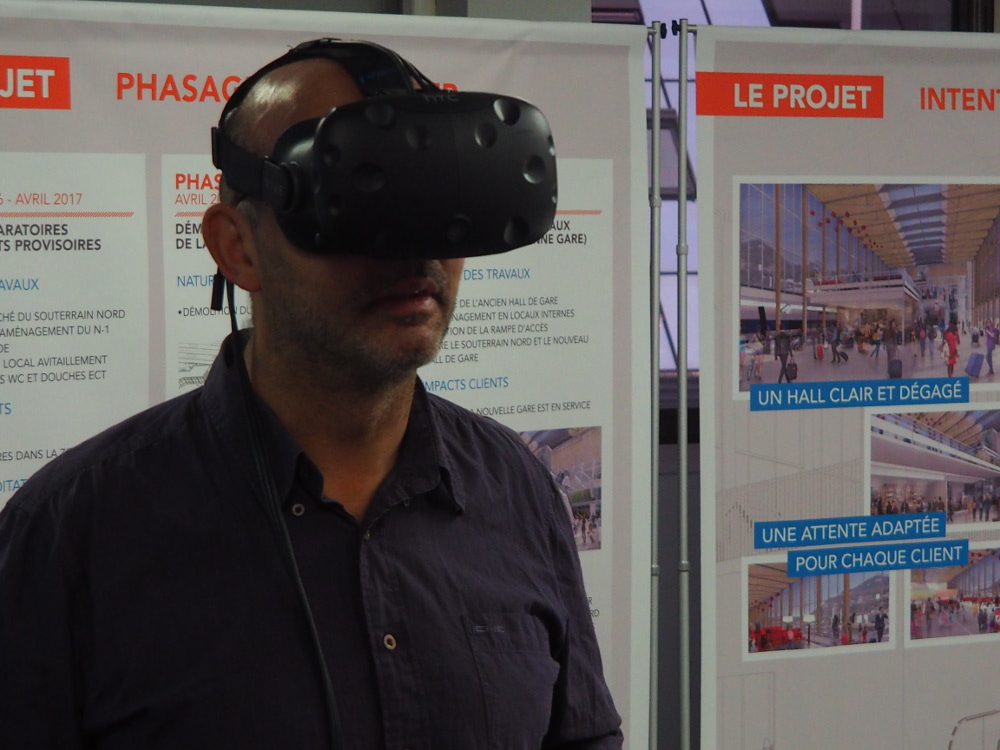 Visite de la gare de Chambéry en réalité virtuelle