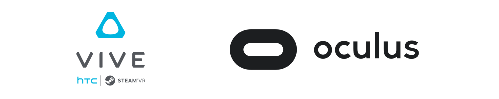 logos HTC Vive et Oculus Rift
