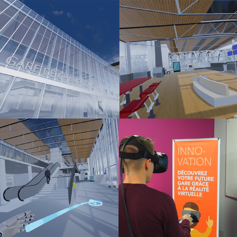 Visite de la gare de Chambéry en réalité virtuelle