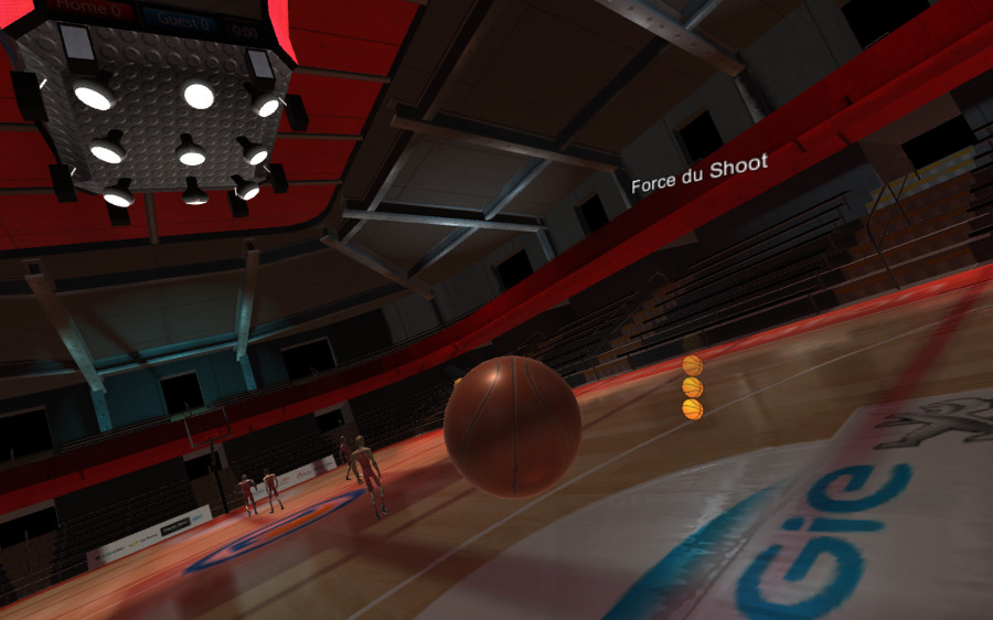 Capture d'écran du jeu de basket-ball en réalité virtuelle